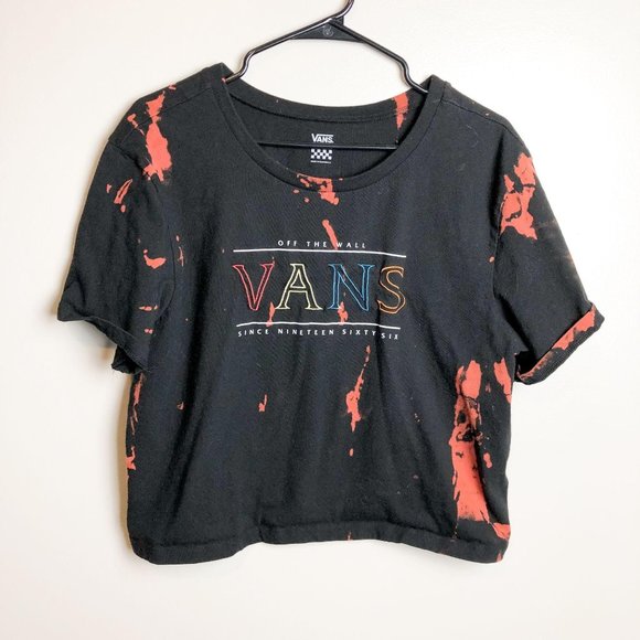 Vans Tops - Vans Embroidered Tie Dye Cropped T Shirt